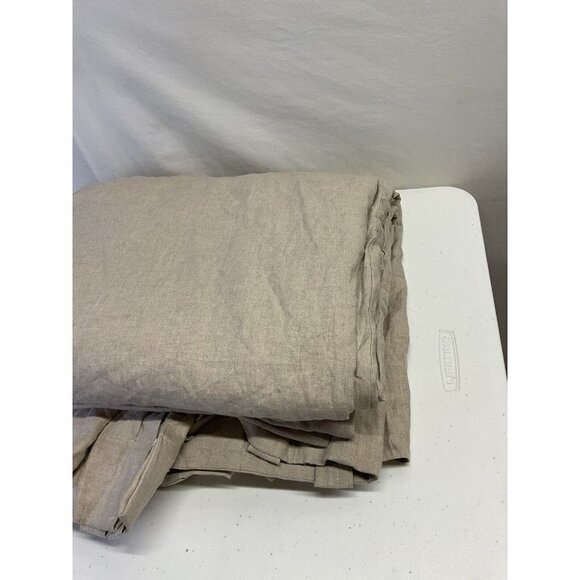 Pottery Barn 3 in 1linen Cotton lined taupe OVERSIZED132Wx 115L Panel